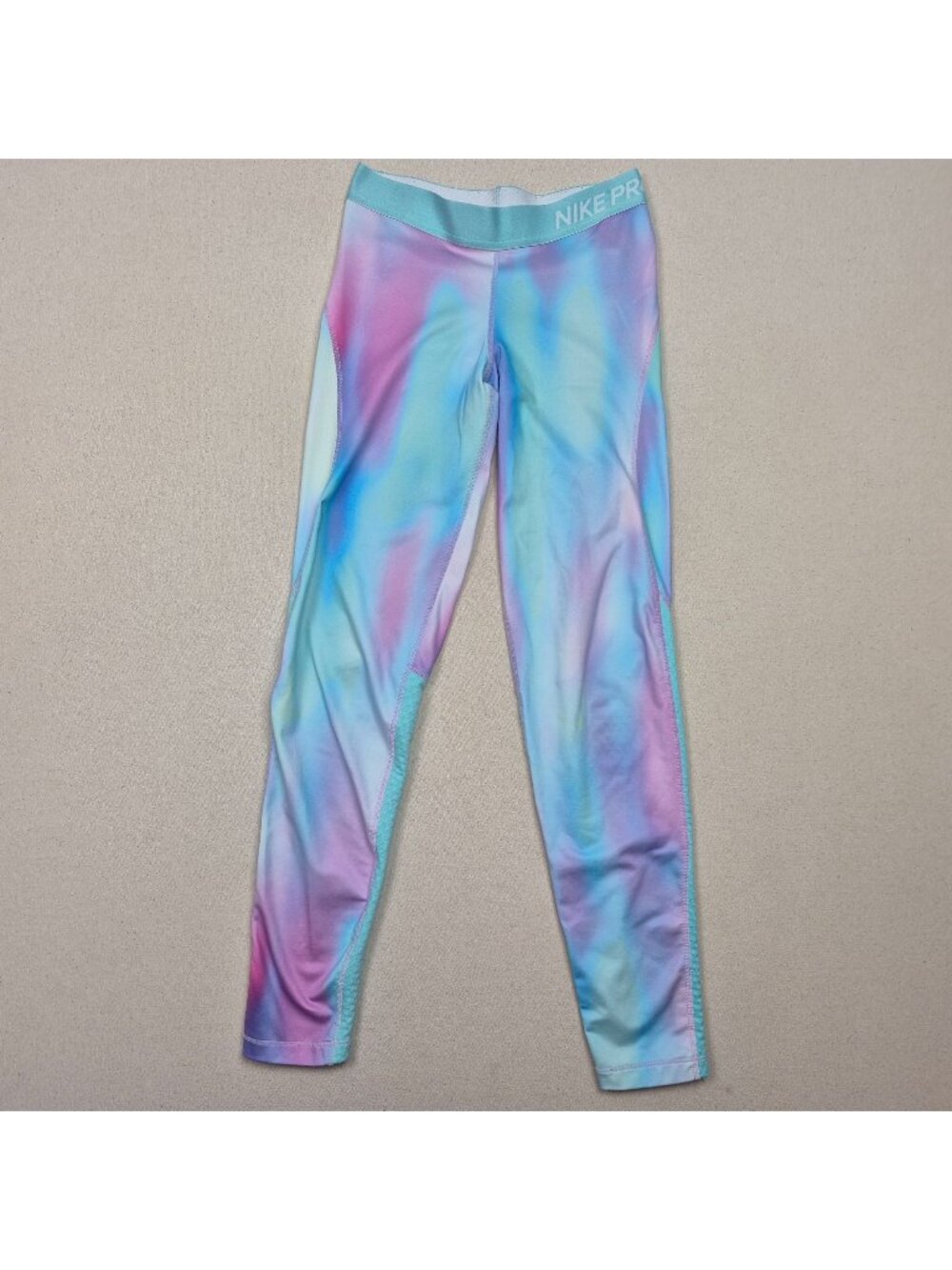 Nike Pro Dri-Fit Girls Leggings Iridescent Pearl Sz YXL